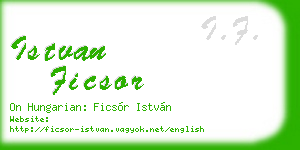istvan ficsor business card